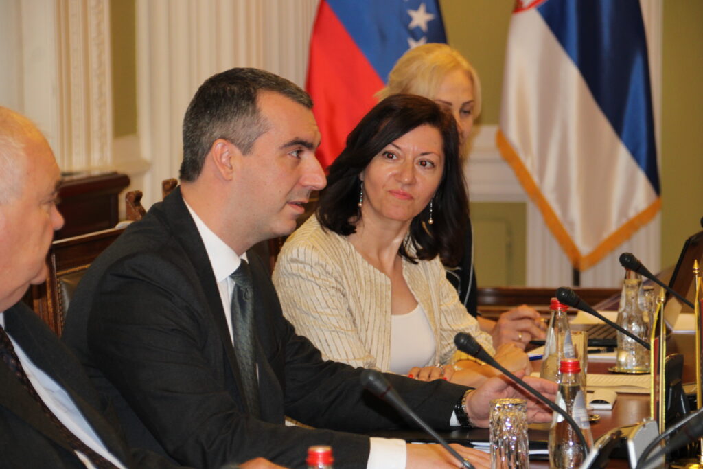 Předseda Národního shromáždění Republiky Srbsko Dr. Vladimir Orlić se dnes setkal s ministrem lidové moci pro zahraniční věci Venezuelské bolívarovské republiky Yvanem Gilem Pintem