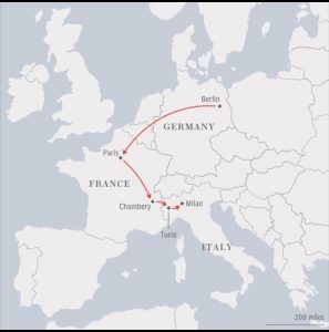 Trasa, kterou berlínský atentátník Anis Amri urazil po Evropě