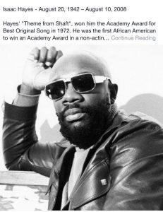 Klasik černošského soulu – Isaac Hayes – americký zpěvák, hráč na klávesové nástroje, hudební skladatel a herec